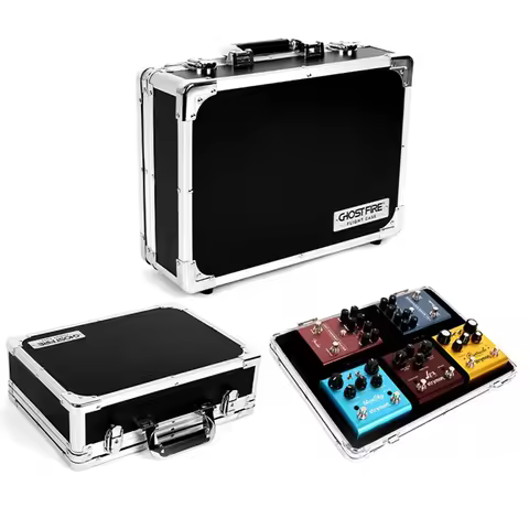 Guitar Multi Effect Pedal Case Aluminum Sturdy Locking Effect Pedal Box Flight Guitar Bass Effects B