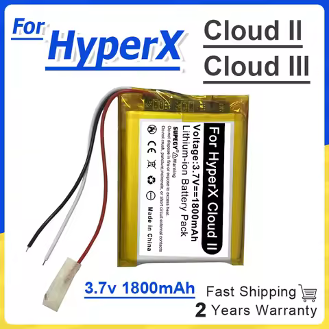 Replacement Wireless Gaming Headset Battery For HyperX Hyper X Cloud II III Cloud 2 3