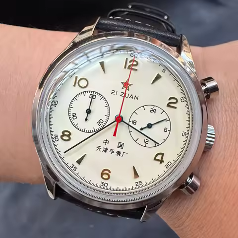 Men's Watches 1963 Pilot Watch 40mm Waterproof Retro Quartz Chronograph Vintage Dress Watch