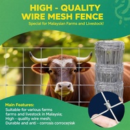 Pagar Kebun Besi Lembu Cyclone 4/5 Kaki Jaring Pagar Kambing Rusa Kebun Dawai Pagar Galvanised Quali
