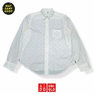 KEMEJA KERJA WANITA CEWEK UNIQLO PUTIH LENGAN PANJANG ORIGINAL