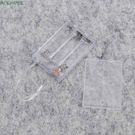 ROEMDEE Battery Storage Boxes 3V 4.5V Battery Transparent  Cases Storage Box 2 3 Slot Battery Holder