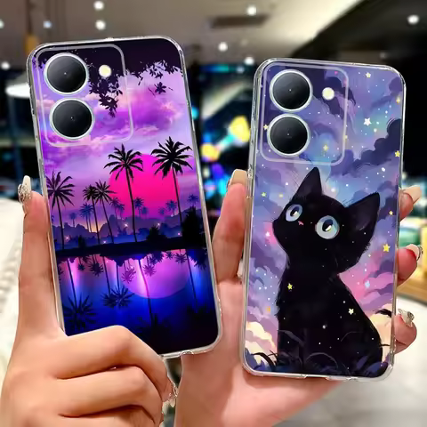 New Design Phone Case For Vivo Y36 5G (V2248) / Y27 5G (V2302) Clear TPU Slim Back Cover For Vivo Y3