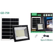 GD-759 500w solar lamp with solar panel and remote control