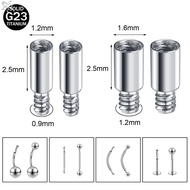 ZS 1-2ชิ้น/ล็อต G23ไทเทเนียม14/16กรัมขยายก้านสำหรับลิปแหวนลิ้นยกน้ำหนักท้องแหวนต่างหูขยายบาร์เครื่องประดับสำหรับผู้ชายผู้หญิง