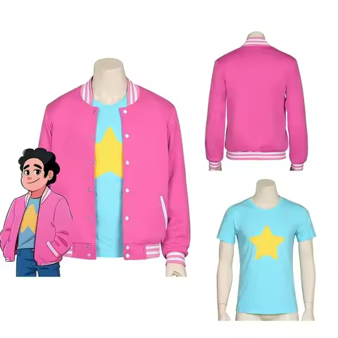FYT New Universe Steven Universe Quartz Anime Jacket Sweater Coat Blue T-shirt Coat Cosplay Costume 