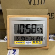 [TimeYourTime] Casio Alarm Clock ID-15S-5D Thermometer Snooze Digital Brown Calendar Clock