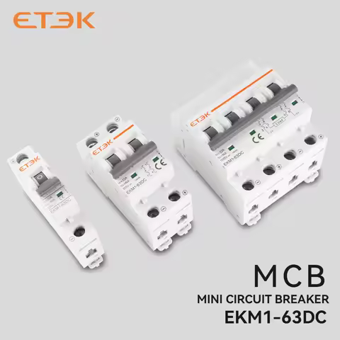 ETEK 6KA MCB 2p 4p 6KA DC Solar Photovoltaic Breaker 500V 1000V DC Solar Mini Circuit Breaker EKM1-6