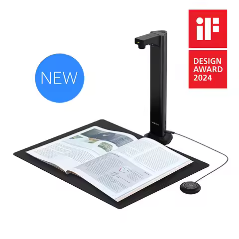 VIISAN DL24 A3 Book Scanner 24MP Document Camera with Asymmetrical Lighting Tech OCR Auto-Flatten De