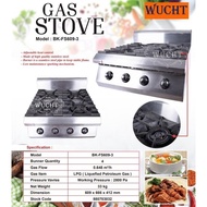 【WUCHT】Countertop Open Burner Table Top 4 Open Burner - 4 Open Gas Burner - Counter Top