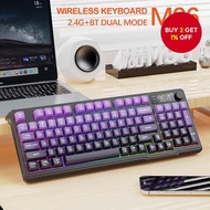 WOLF M96 Gaming Keyboard Mechanical Wireless 96-Keys PBT Dual-Mode RGB Lighting Volume Knob