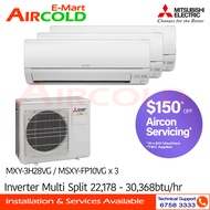 (PRE-ORDER) Mitsubishi StarMex Multi-Split AirCon MXY-3H28VG/MSXY-FP10VG x 3