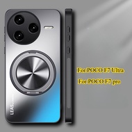 Magnetic Ring Stand Holder Case for POCO F7 Ultra F 7 Pro Matte Bumper Camera Protective Cover for X