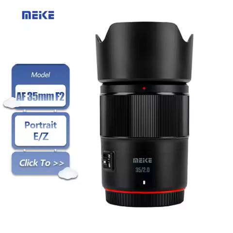 MEKE AF 35mm F2 Full Frame Large Aperture Manual Focus Camera Lens for Portrait Photography with Son