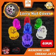Aksesori Lori Nat TAYAR NUT COVER LORI 41MM BULLET 41MM Lorry TAYAR 6 ISUZU HINO LOGO LORI 3 TON 1 T