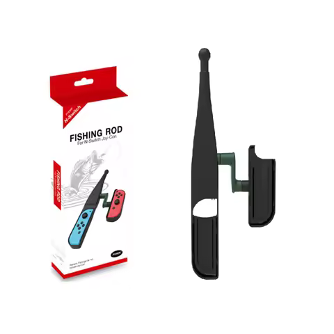 1Pc Black ABS Fishing Rod For Nintendo Switch Joy-Con Console Accessories Fishing Game Kit For NS Sw