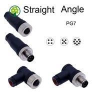 ZILUOLAN M12 Sensor Connector, Sensor Plug Male Female Socket M12 Aviation Plug, Power Adapte Connec