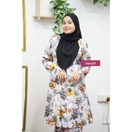 BAJU KURUNG BERCORAK SULAM 8D ELEGANT BAJU PEREMPUAN MODERN STYLE KURUNG RIAU BAJU KURUNG PRINTED WA