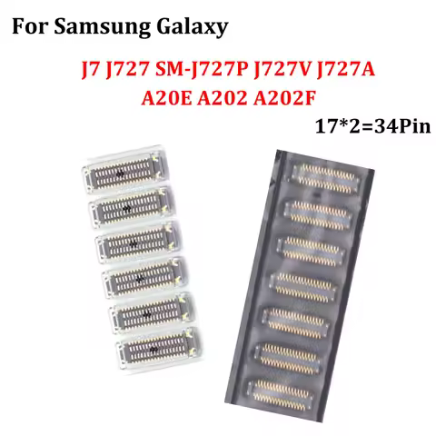 2-10pcs Screen Plug LCD Display FPC Connector On board 34pin For Samsung Galaxy J7 J727 SM-J727P J72