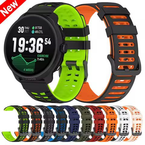 For SUUNTO RACE S 22mm Silicone Smartwatch Strap For SUUNTO 9 Peak DLC/PRO VERTICAL OCEAN RUN RACE S