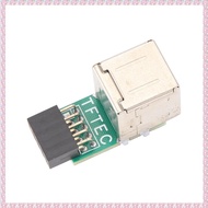 (MHKP) 9-Pin Motherboard To 2 Ports Usb 2.0 A Female Internal Header Adapter