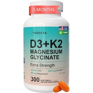 D3 K2 10000 IU Magnesium dengan 10000 IU D3 + K2 MK7 200 mcg dan Magnesium Glycinate s Complex 300 S