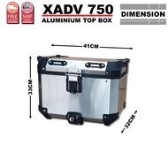 HONDA XADV 750 ALUMINIUM TOP BOX WITH STAINLESS STEEL RACK