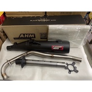 AHM Max Flow Y15ZR Racing Std Cutting Exhaust Black 32MM