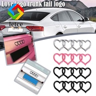 LETCE Love Heart Logo Rear, ABS Plastics Heart-shaped Trunk Tail Label Badge, Four Ring Label for Ca