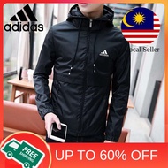 Ready Stock  Hot adidas Jacket Men's Waterproof Hoodie Jaket lelaki Windbreaker Jackets