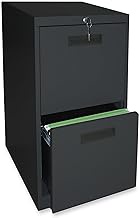 Lorell Mobile Pedestal, File/File, 15 by 22-7/8 by 28-Inch, Black