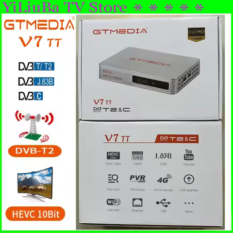 [Genuine]Classic Edition GTmedia V7 TT Satellite TV receiver1080P FHD DVB-T/T2/DVB-C/J.83B Support H
