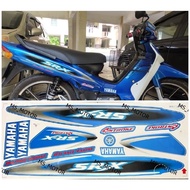 YAMAHA SRX 105 BODY COVER STICKER STRIPE COVER SET (1) COLOUR BLUE SRX105 BIRU CANDY