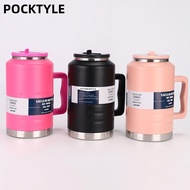 POCKTYLE Water Bottle, Insulated Thickened Sports Water Bottles, Portable BPA Free with Handle Stain