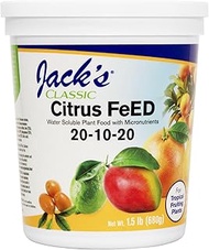 Jack's Classic 20-10-20 Citrus Feed Water-Soluble Fertilizer with Micronutrients to Provide Better G