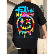 T-SHIRT BIG SIZE "FLLOW MY RULES" (6XL) | SMILE CHARACTER T-SHIRTS OVERSIZE T-SHIRTS ML XL 2XL 3XL 4