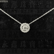 GIA Natural Diamond Necklace 0.31 Ct/D/VS1/3EX PT950 Chain Length 39cm F1331