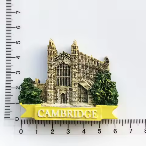 Cambridge University landmark building tourism souvenir resin painted stereo magnet refrigerator sti