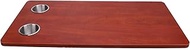 Torvex RV Table Top, 31.5 x 15.7in Solid Wood Dinning Table Top with 2 Cup Holders for Campervan Mot
