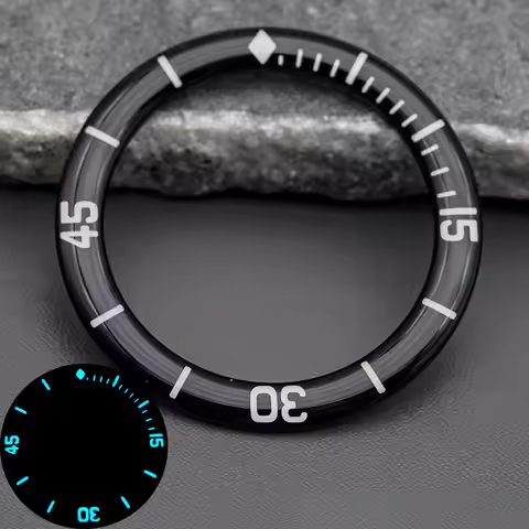 42.7mm Watch Bezel Insert C3 Green Luminous Fit BP Fifty Fathoms Series Men's Watches Accessories Wa