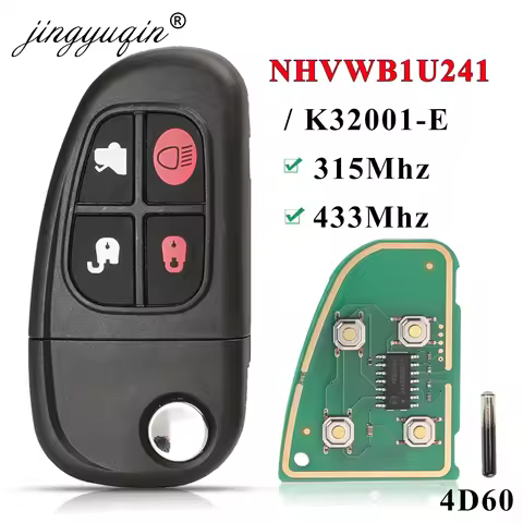 jingyuqin Car Remote Key For Jaguar X S Type 1999-2009 XJ XJR XJ8 315/434 Mhz 4D60 Chip Auto Smart C