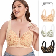 A-G Cup 36-52 Plus Size Bra Wireless Vest Lace Front Closure Underwear