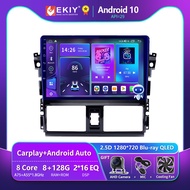 EKIY T900 Android 10 For Toyota Vios Yaris 2014-2016 Car Radio Multimedia Player GPS Navigation Car Android Auto Carplay No DVD
