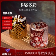 New Edo Kiriko Whiskey Glass Japanese Style Western Wine Glass k9 Glass Handmade Household Crystal G
