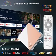 โฮเมติค Vhsi 11 ATV Netflix Google ได้รับการรับรองจาก Google R 4K Plus กล่องทีวี Amlogic S905X4 DTS