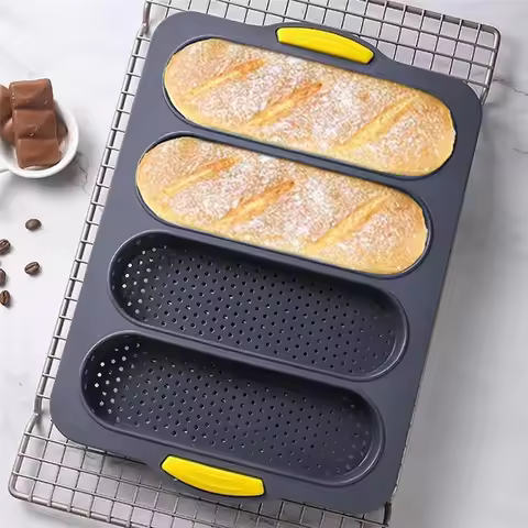 Large Silicone Baking Mold Restaurant Bread Food Mould Grade Baguette Bake Tray Non-stick Oven Tool