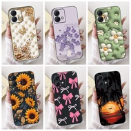 For Motorola Moto G84 G85 5G Casing Fashion Daisy Bowknot Sunset Soft Black Silicone Phone Case For 