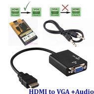 HDMI ออก VGA+audio, HDMI to VGA + audio Converter Adapter, HD1080p Cable Audio Output