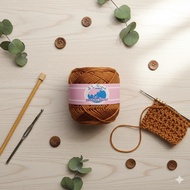 CARAMEL GLOSSY POLY KNITTING YARN