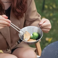 Fitow Outdoor Portable Foldable Fixed Handle Snow Bowl 300ml/500ml 304 Stainless Steel Camping Table